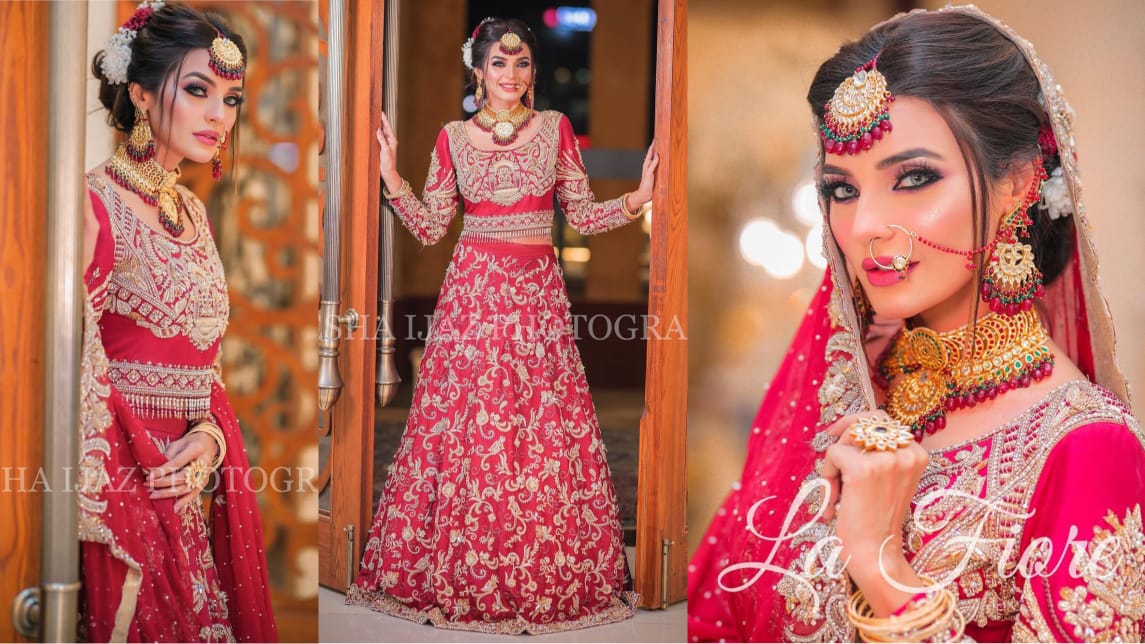 Sadia Khan bridal photoshoot for La Fiore