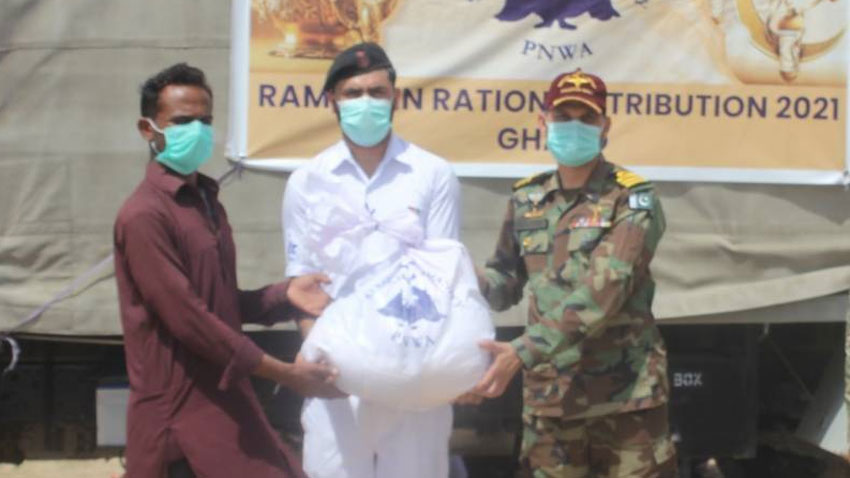 Pakistan Navy Women Association distributes ration bags among deserving families