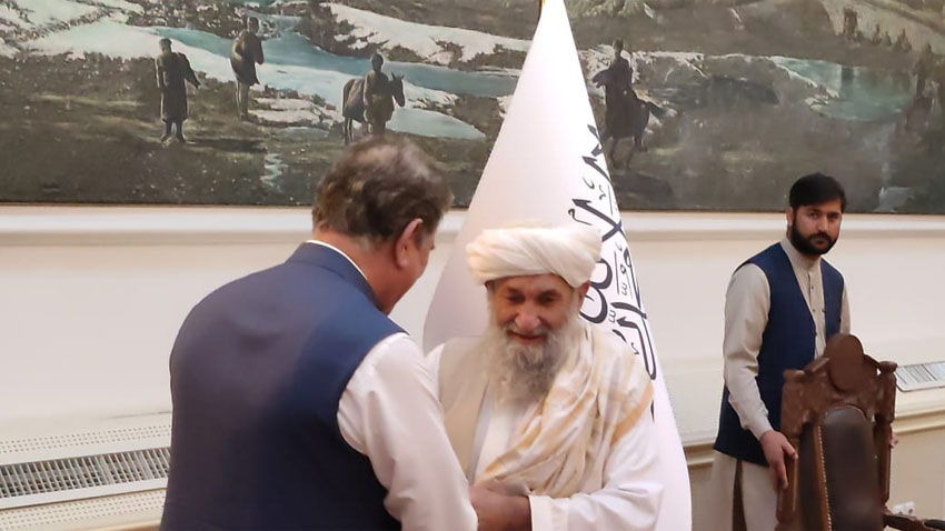 Pakistan determined to help Afghan brethren: FM Qureshi welcomed by Mullah Hassan Akhund