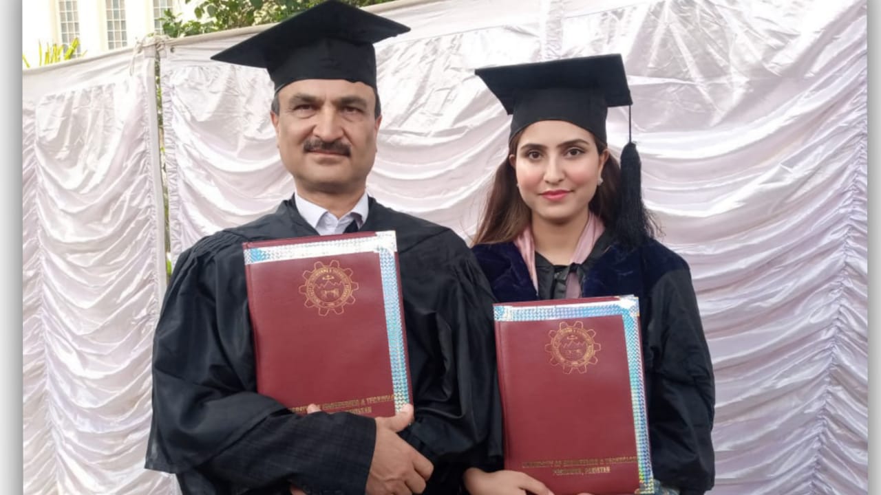 Father and daughter receives PhD degrees together in UET Peshawar convocation