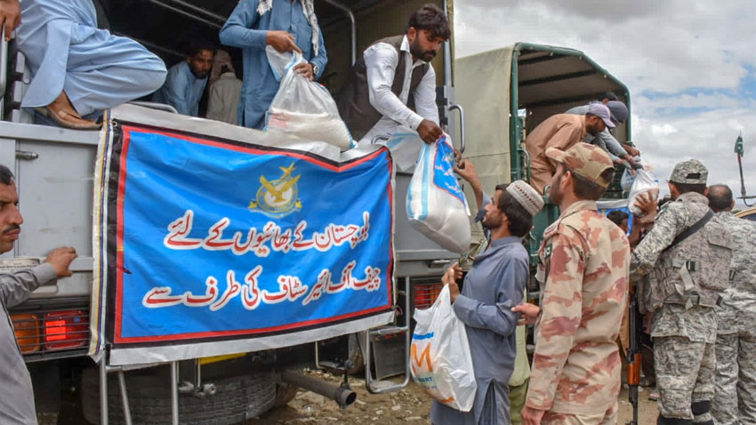 PAF continues relief activities in flood-affected areas of Quetta
