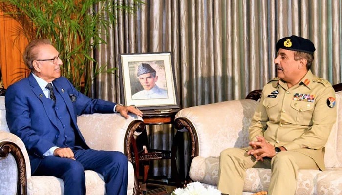 Outgoing CJCSC General Nadeem Raza calls on President Arif Alvi