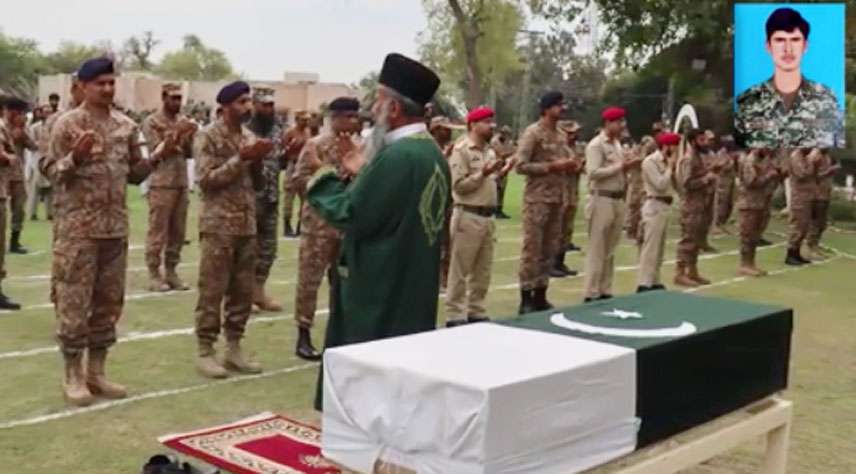 Funeral prayer of Sepoy Irshad Ullah Shaheed offered at Karak