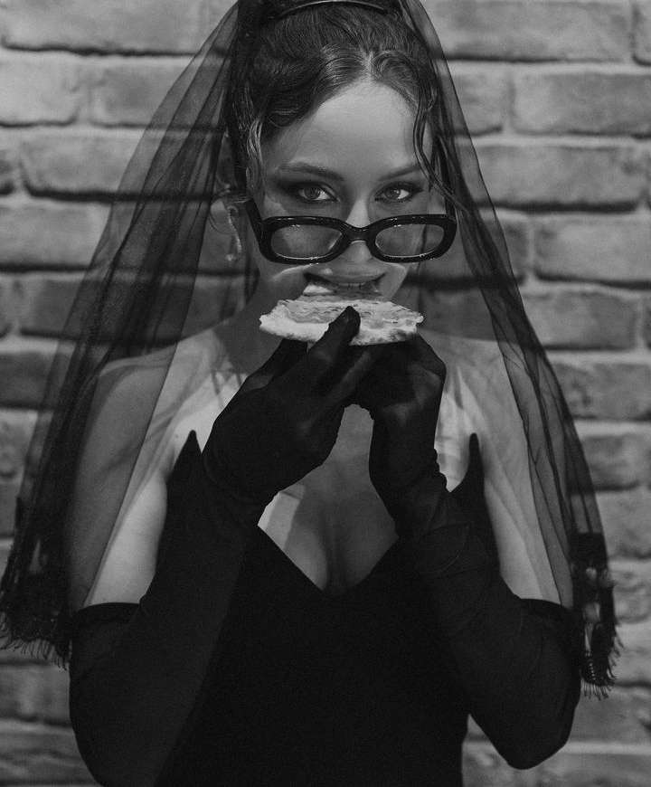 Bride Eating Pizza