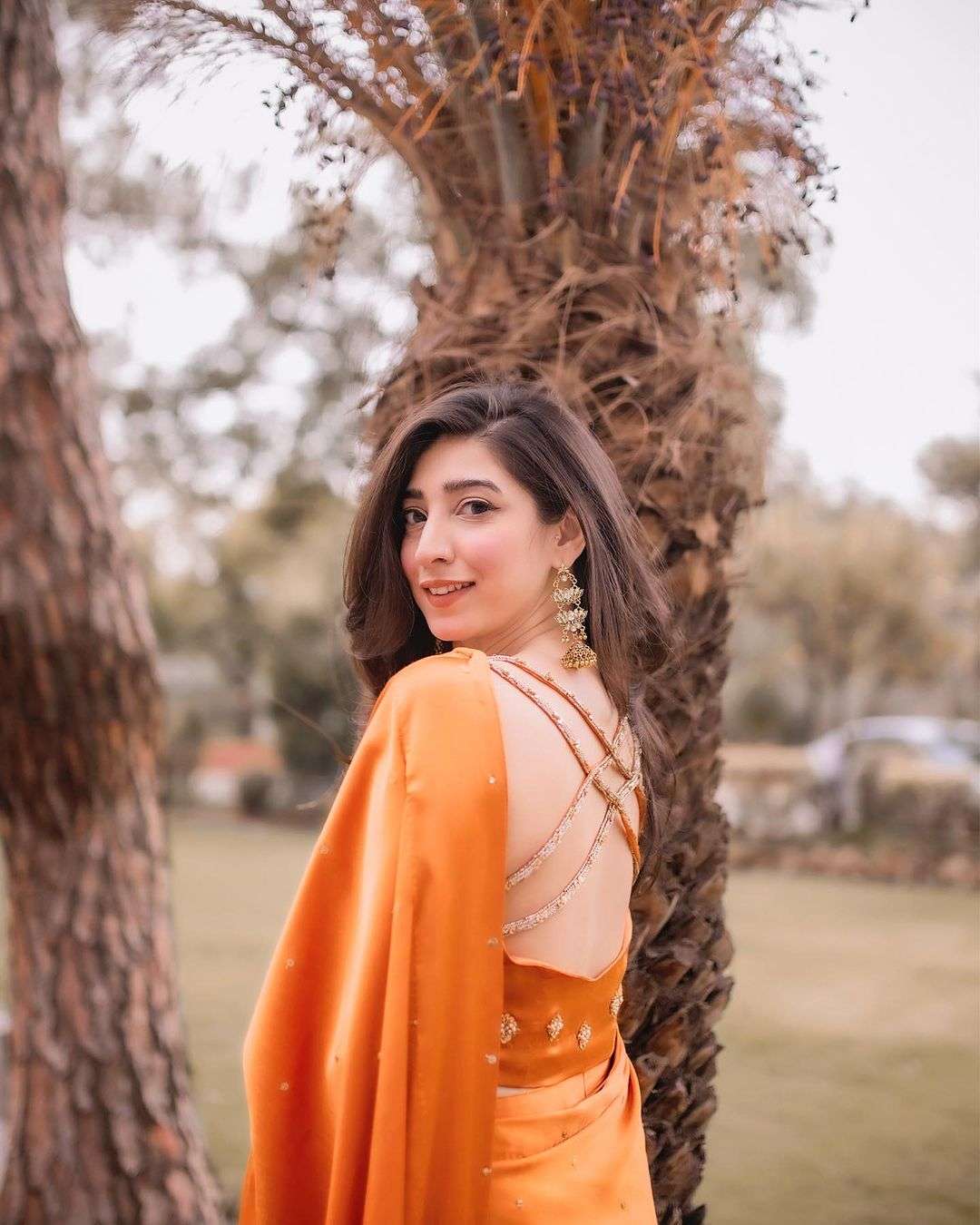 Mariyam Nafees Orang Saree Mariyam Nafees