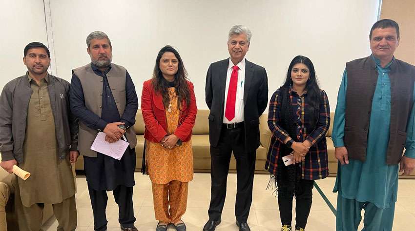 Murtaza Solangi visits Press Gallery at Parliament House in Islamabad
